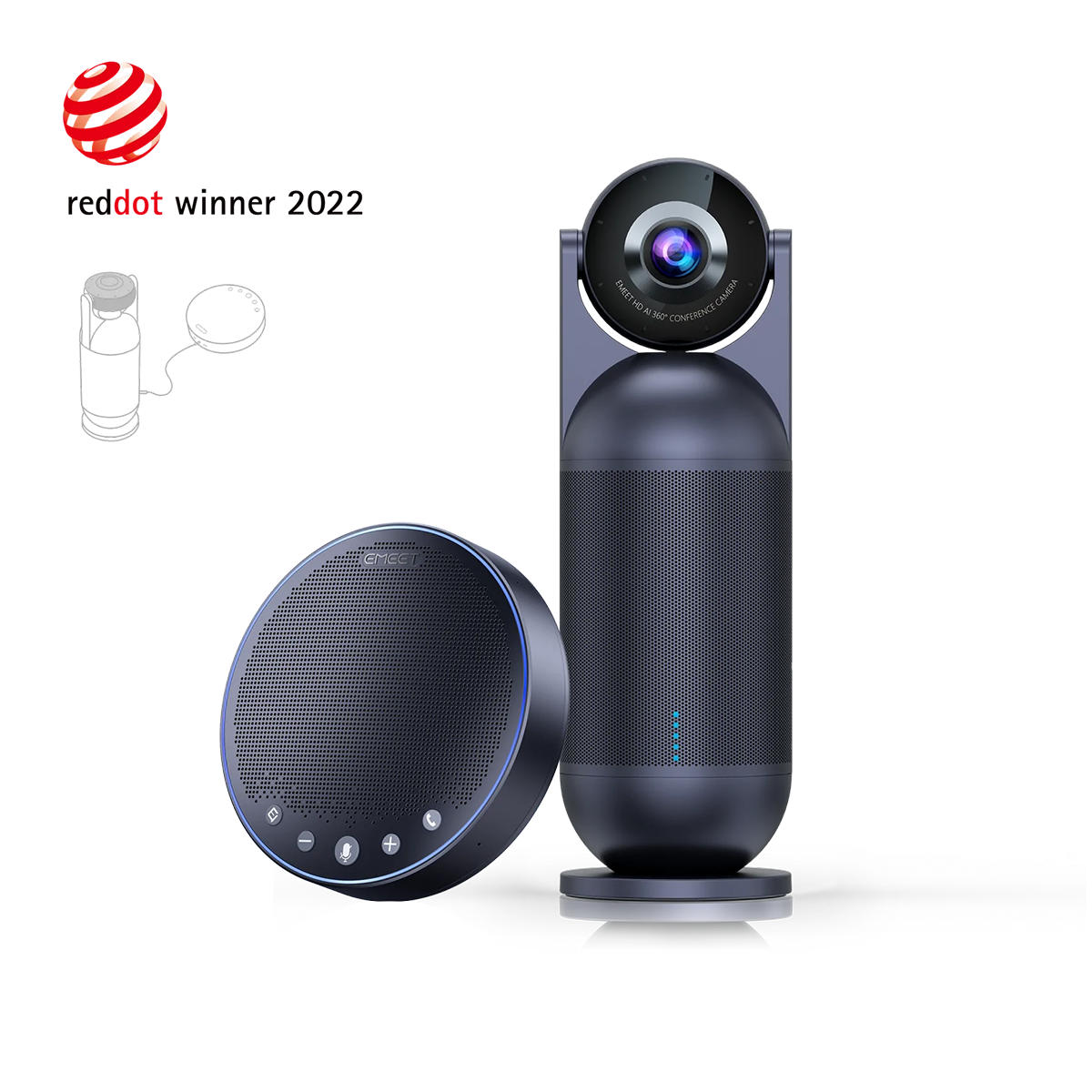 emeet-officecore-m3-konferenzlautsprecher-bluetooth-mit-4-mikrofonen image 8