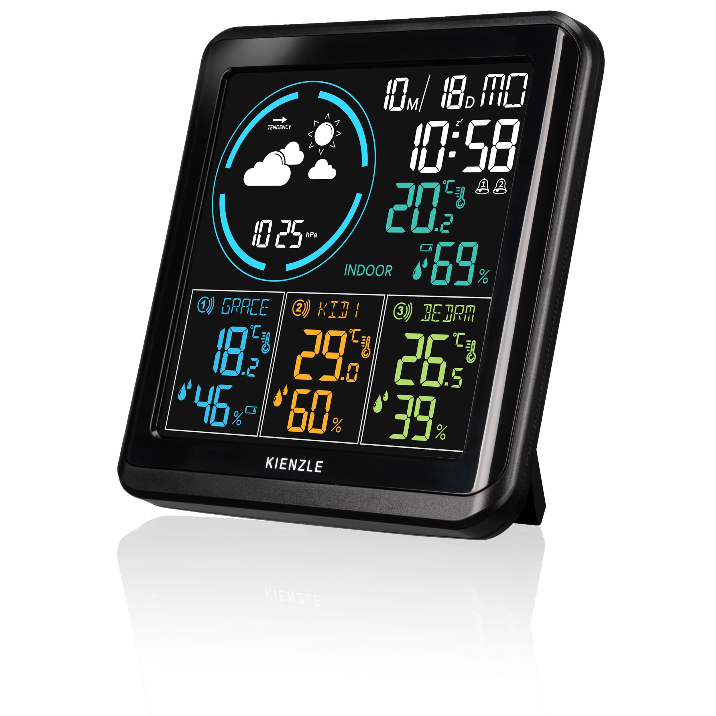 bresser-kienzle-wetterstation-funk-mit-3-au-ensensoren-und-farbdisplay image 5