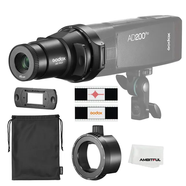godox-ak-r21-projektionsvorsatz-conical-snoot-mit-ak-r25-adapter-f-r-v1-ad200pro image 1