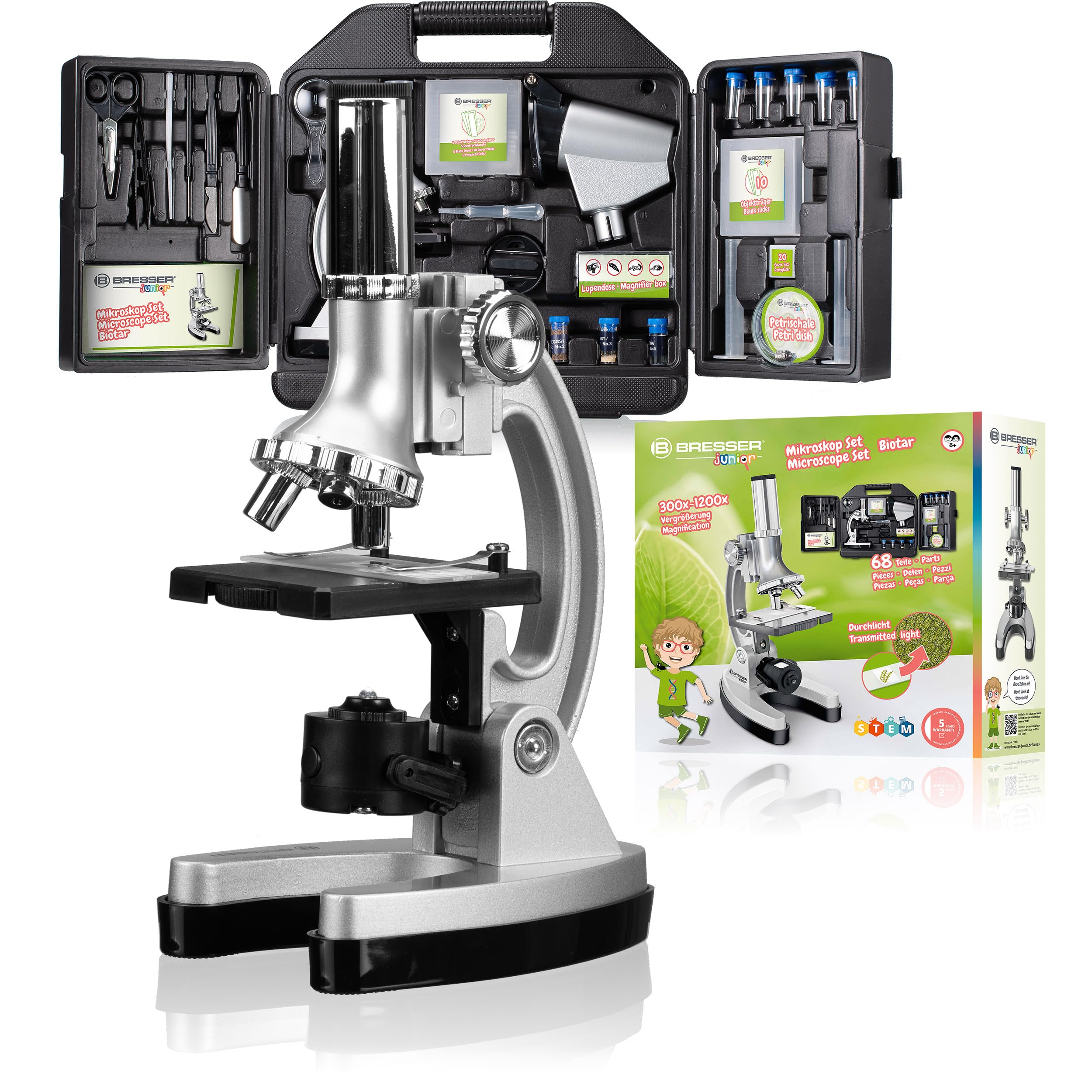 bresser-junior-biotar-300x-1200x-einsteiger-mikroskop-set-mit-koffer image 1