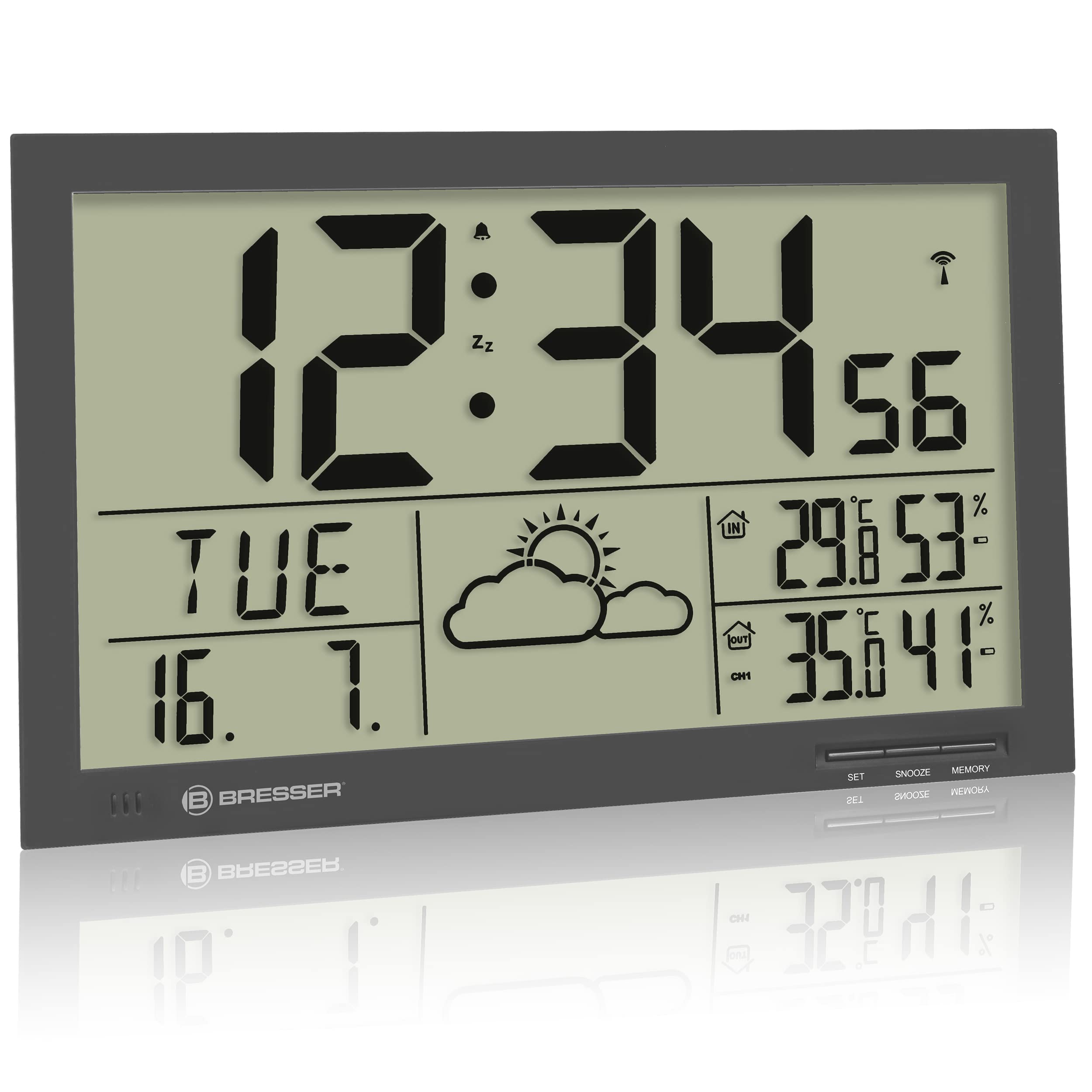 bresser-mytime-jumbo-lcd-funk-wetter-wanduhr-mit-au-ensensor-9cm-ziffern-grau image 3