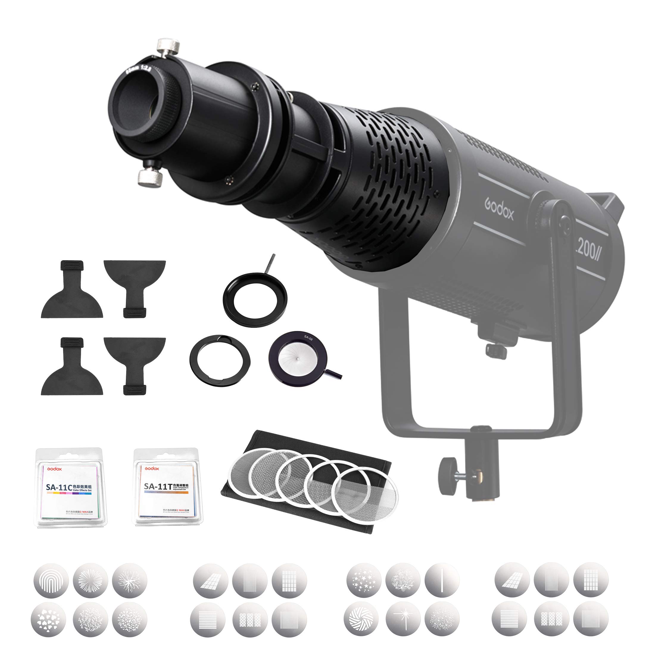 godox-sa-17-kit-mit-sa-p-projektionsvorsatz-f-r-bowens-led-dauerlicht-vl-sl-fv image 1