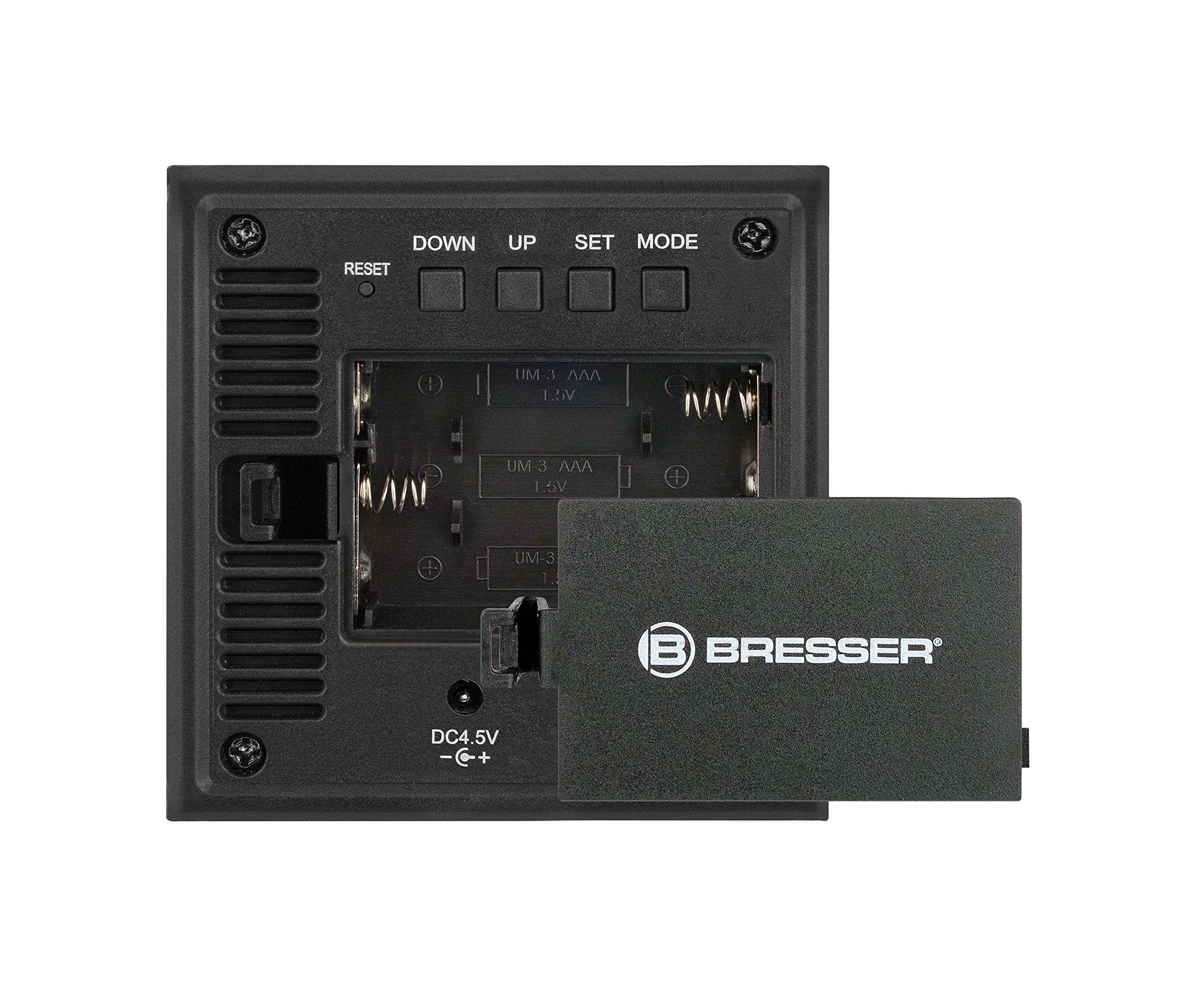 bresser-mytime-wac-funkwecker-wei-holzoptik-67x67x67-mit-led-dimmung image 4