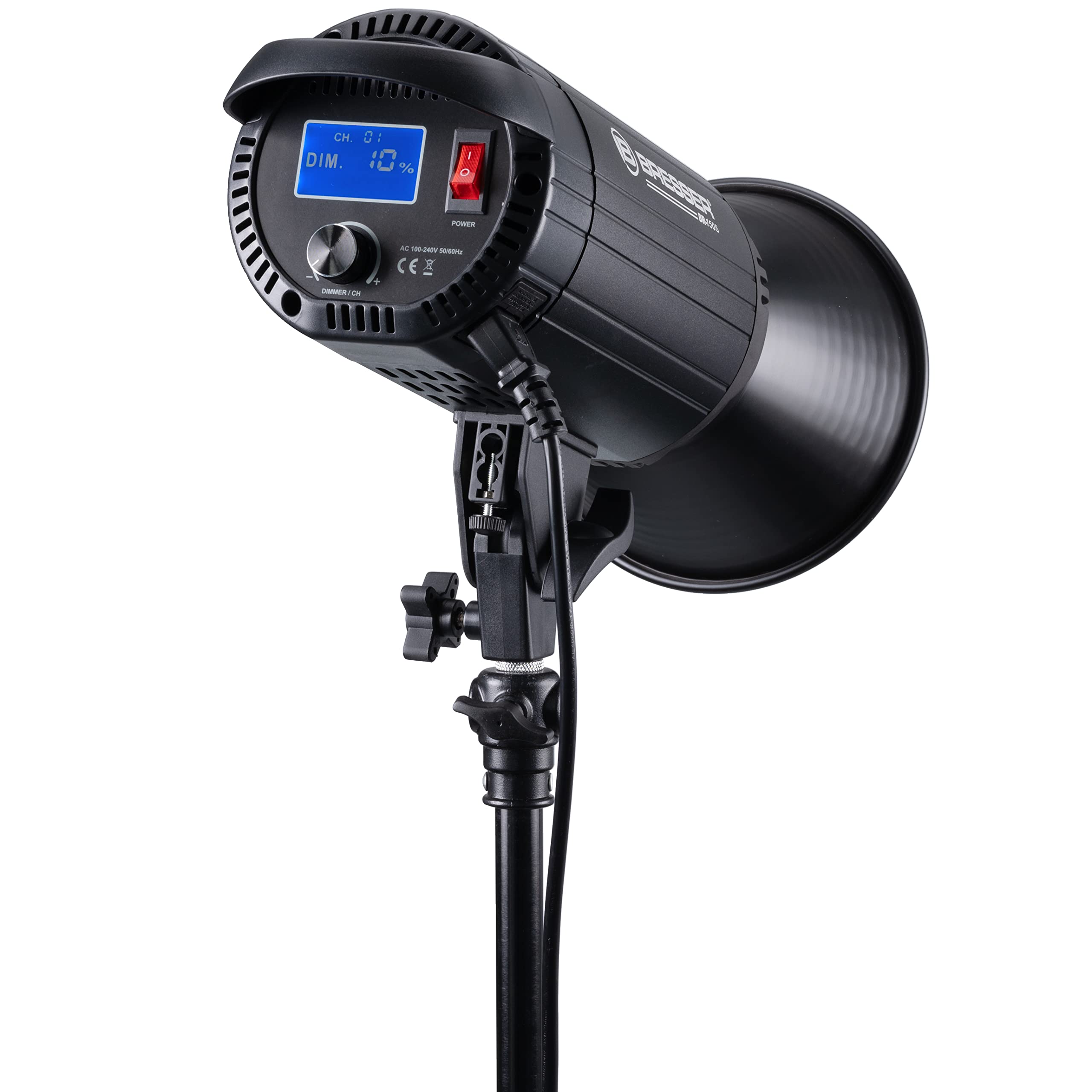 bresser-br-150s-cob-led-dual-kit-2x-150w-mit-reflektor-und-stativ image 4