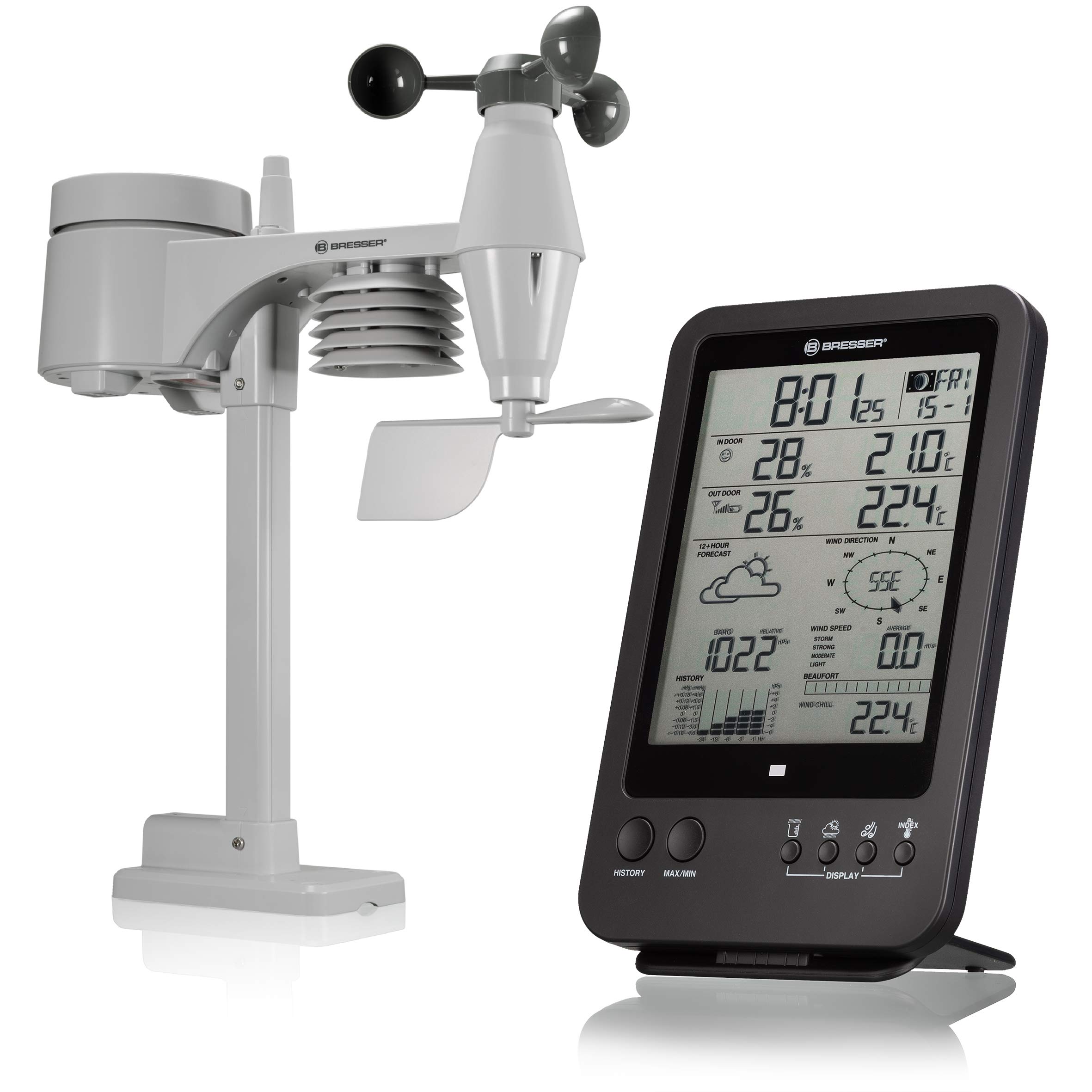 bresser-5-in-1-profi-wetterstation-funk-mit-au-ensensor-schwarz image 1