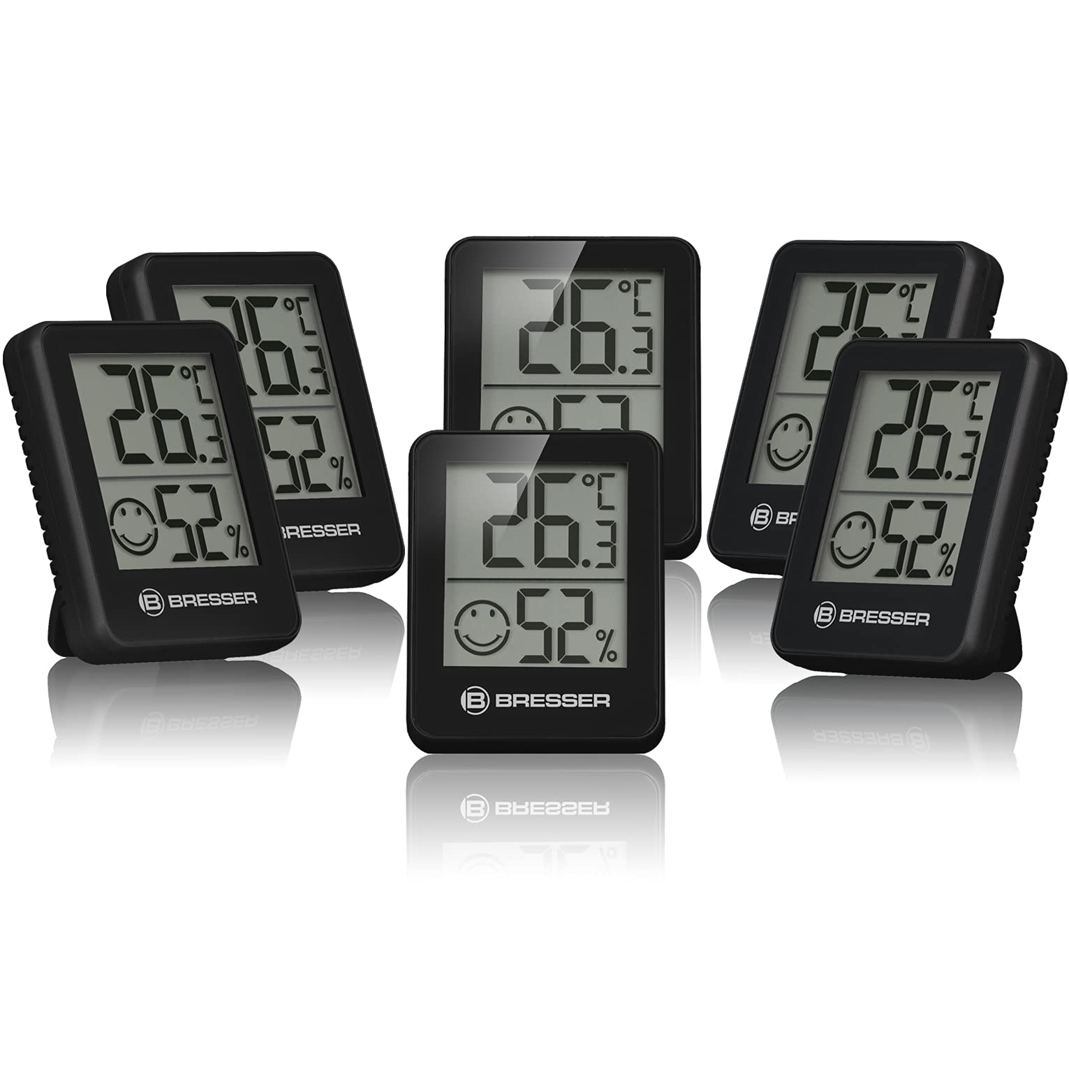 bresser-climatemp-thermo-hygrometer-indikator-6er-set-digital-grau image 8