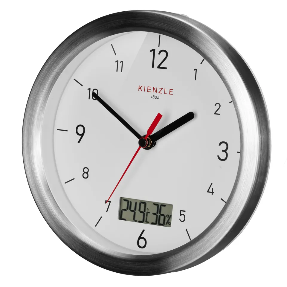 kienzle-dcf-badezimmeruhr-17-cm-wasserdicht-mit-thermo-hygrometer image 1