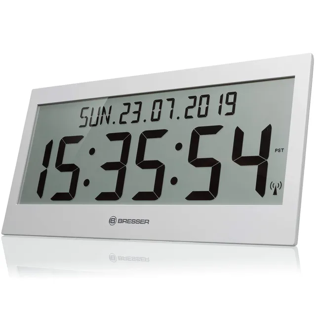 bresser-jumbo-lcd-wanduhr-dcf-funkuhr-silber-mit-extra-gro-en-ziffern image 1