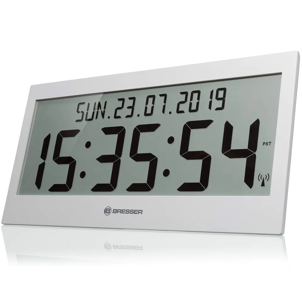 bresser-jumbo-lcd-wanduhr-dcf-funkuhr-silber-mit-extra-gro-en-ziffern image 1