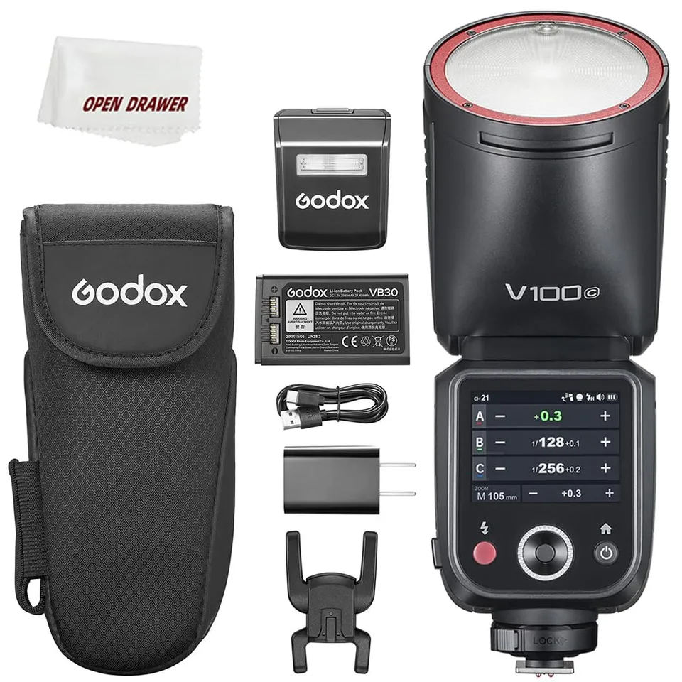 godox-v100c-rundkopf-aufsteckblitz-100ws-touchscreen-f-r-canon image 1