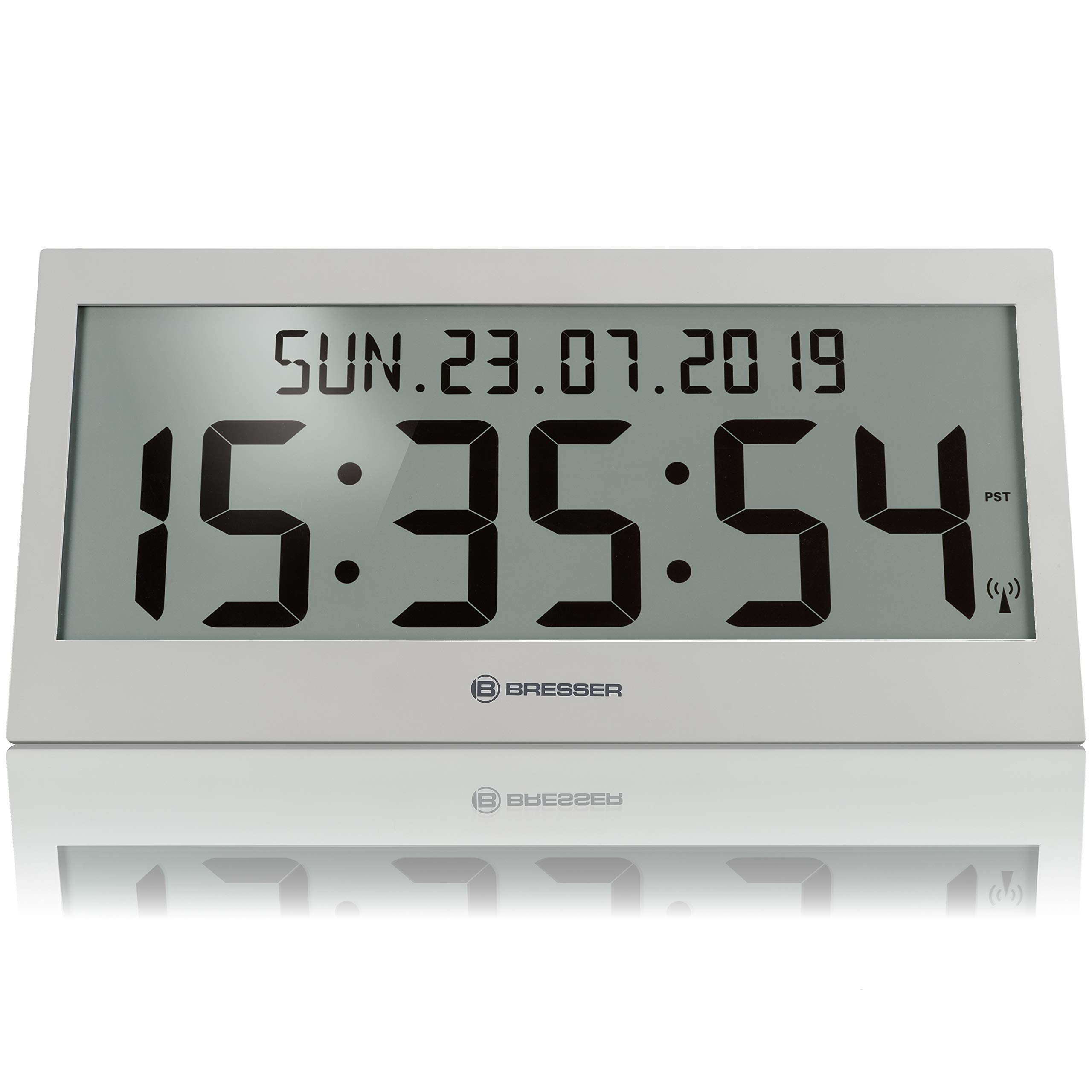 bresser-jumbo-lcd-wanduhr-dcf-funkuhr-silber-mit-extra-gro-en-ziffern image 2