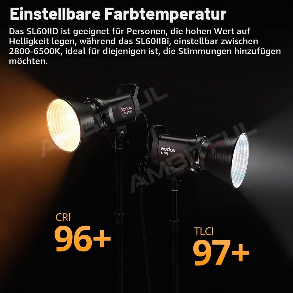godox-sl60ii-bi-led-videoleuchte-bi-color-2800-6500k-bowens image 4