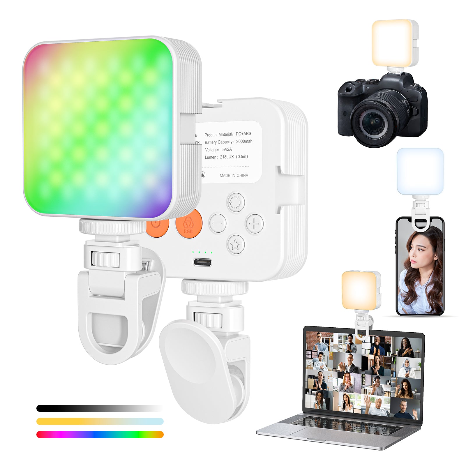 emeet-rgb-videolicht-led-leuchte-mit-97-leds-und-2000mah-akku image 2