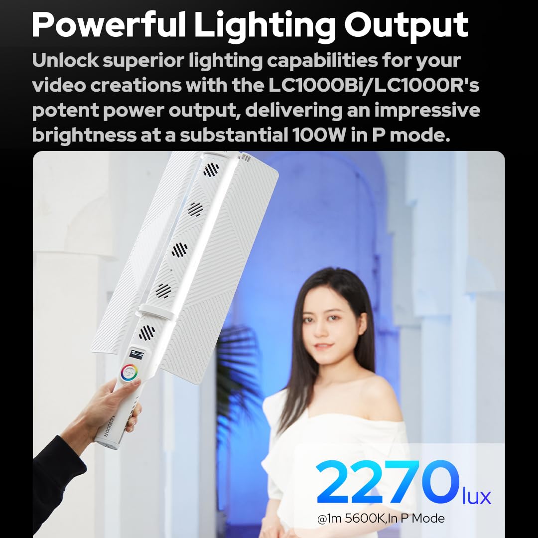 godox-lc1000bi-led-lichtstab-bi-color-2500k-8500k-100w-mit-barndoor image 2
