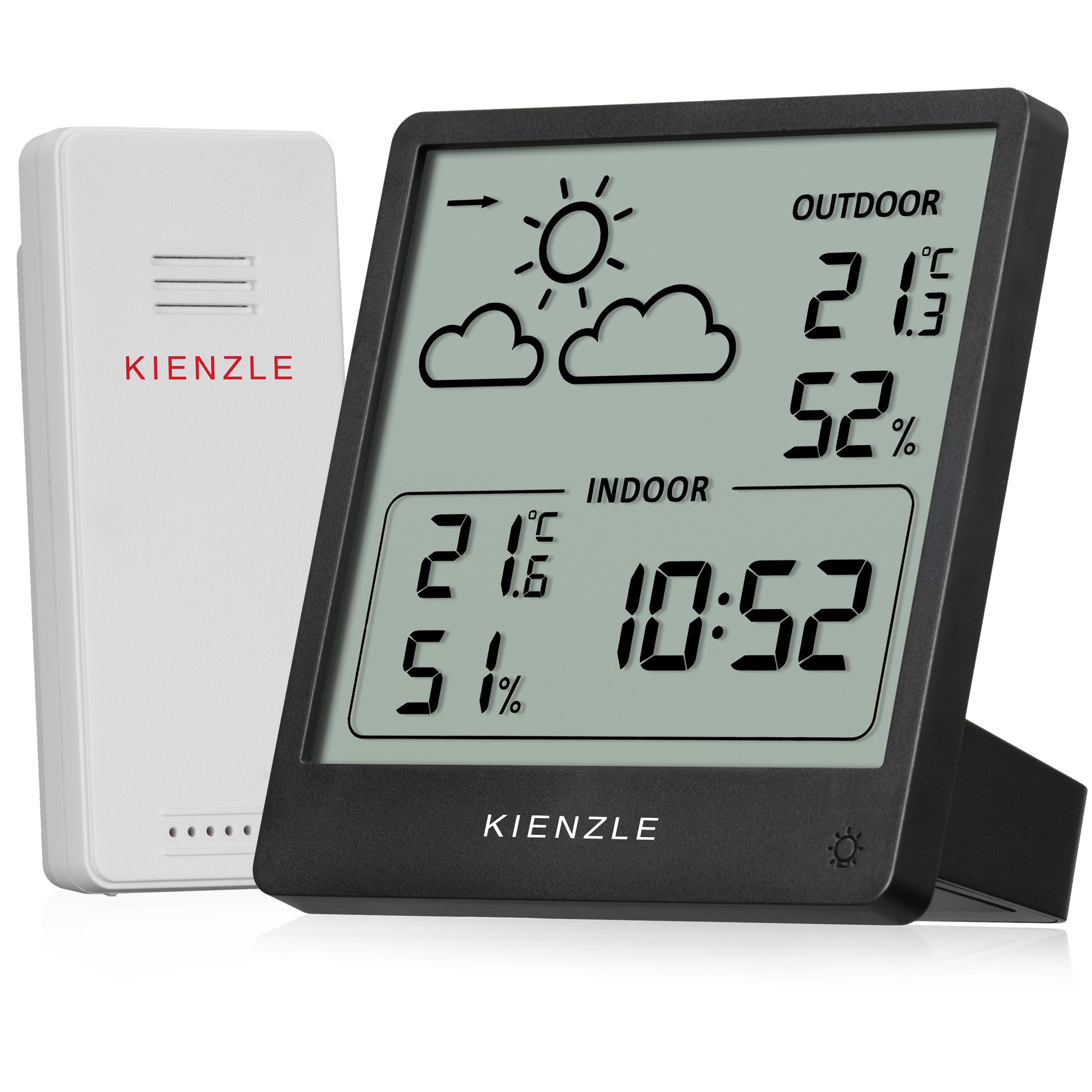 kienzle-slim-wetterstation-funk-mit-au-ensensor-thermo-hygro-wei image 1