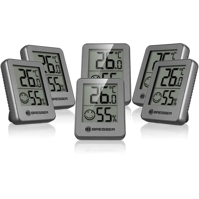 bresser-climatemp-thermo-hygrometer-6er-set-45x58x13-mm image 1