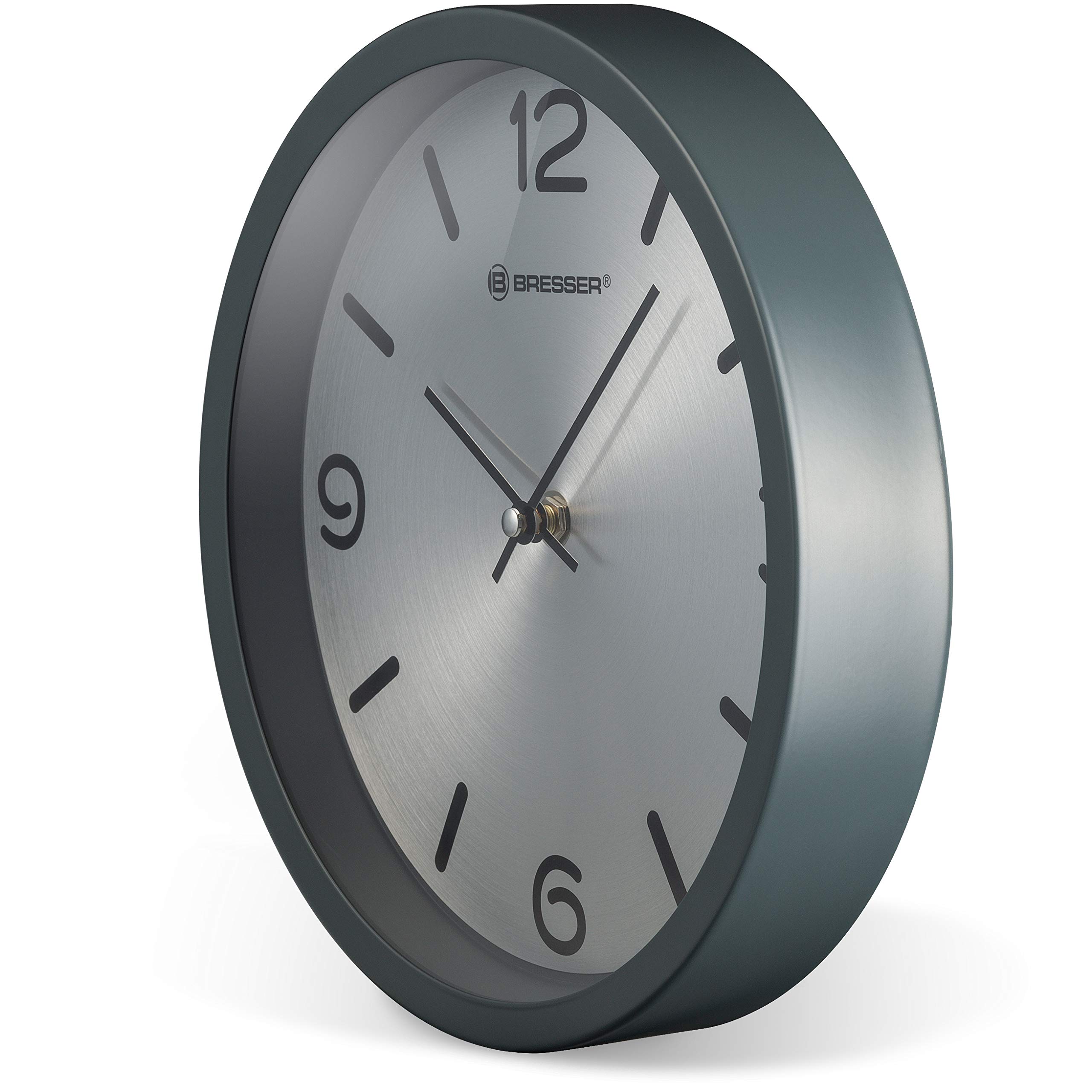 bresser-mytime-silver-edition-wanduhr-25-cm-ger-uschloses-quarzuhrwerk-edelstahl image 7