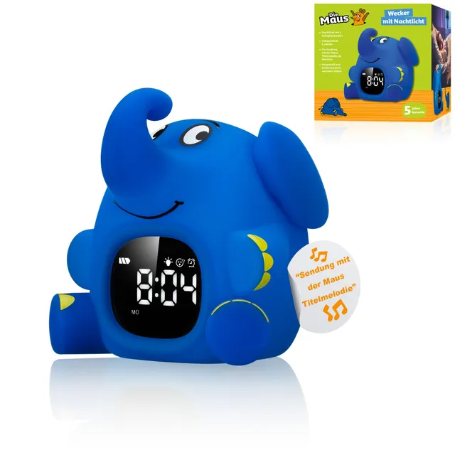 bresser-diemaus-lichtwecker-elefant-kinderwecker-mit-nachtlicht image 1