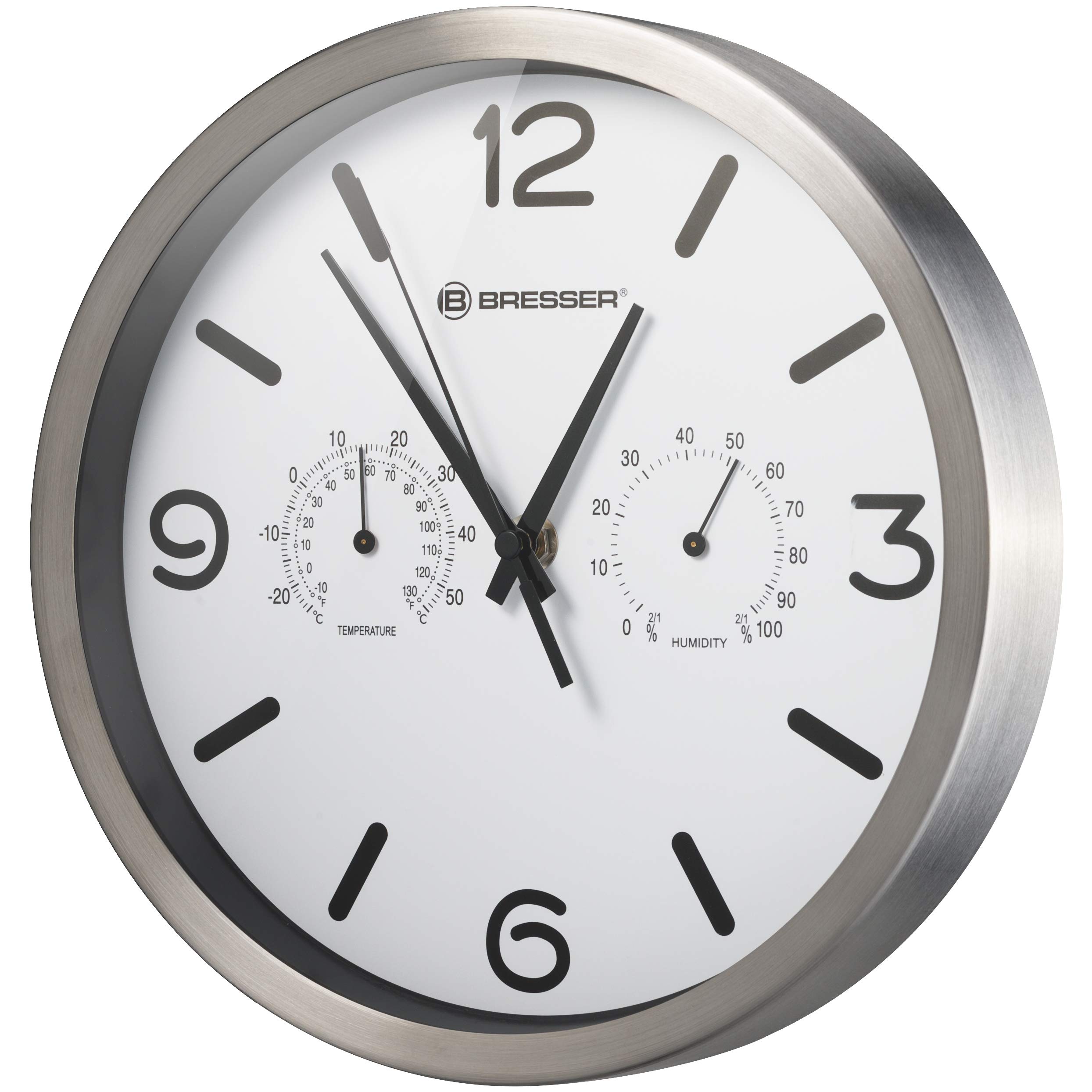 bresser-funkuhr-mytime-nd-thermo-hygro-wanduhr-250-mm-rot image 8