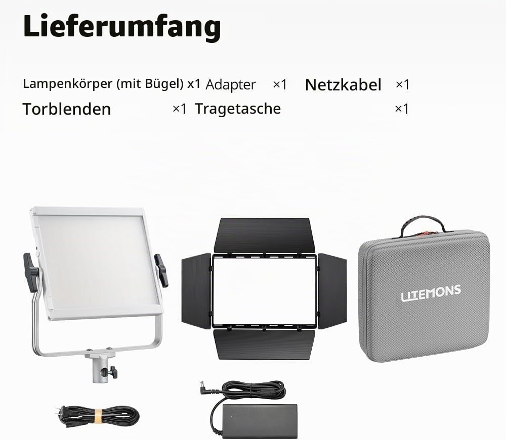 godox-litemons-lp600bi-bi-colour-led-light-panel-60w-2800k-6500k-mit-barndoors image 8