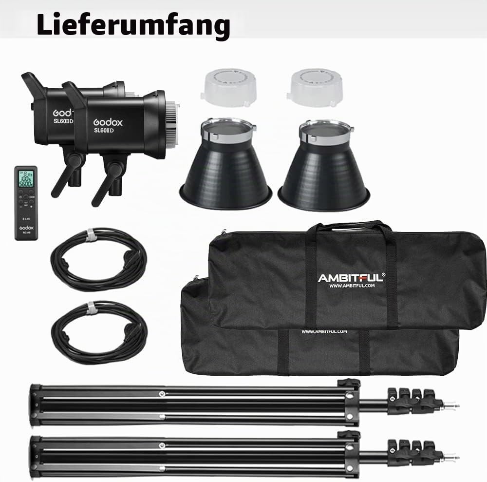 godox-sl60ii-d-led-videoleuchte-2er-set-dauerlicht-kit-mit-softbox-stativ-app image 2