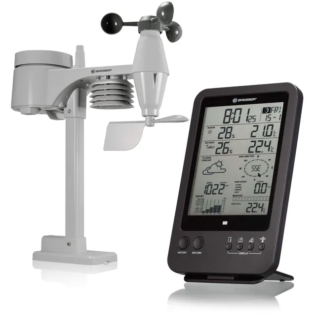bresser-5-in-1-profi-wetterstation-funk-mit-au-ensensor-schwarz image 1