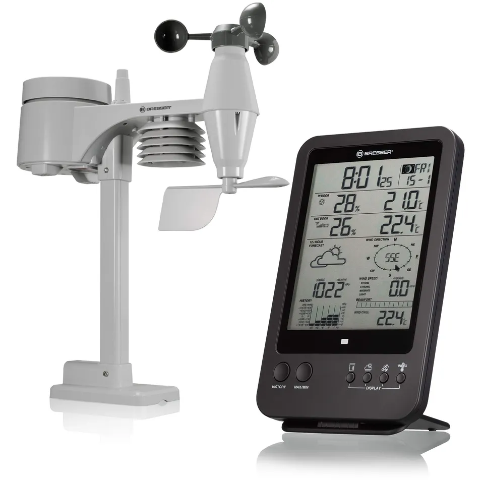 bresser-5-in-1-profi-wetterstation-funk-mit-au-ensensor-schwarz image 1