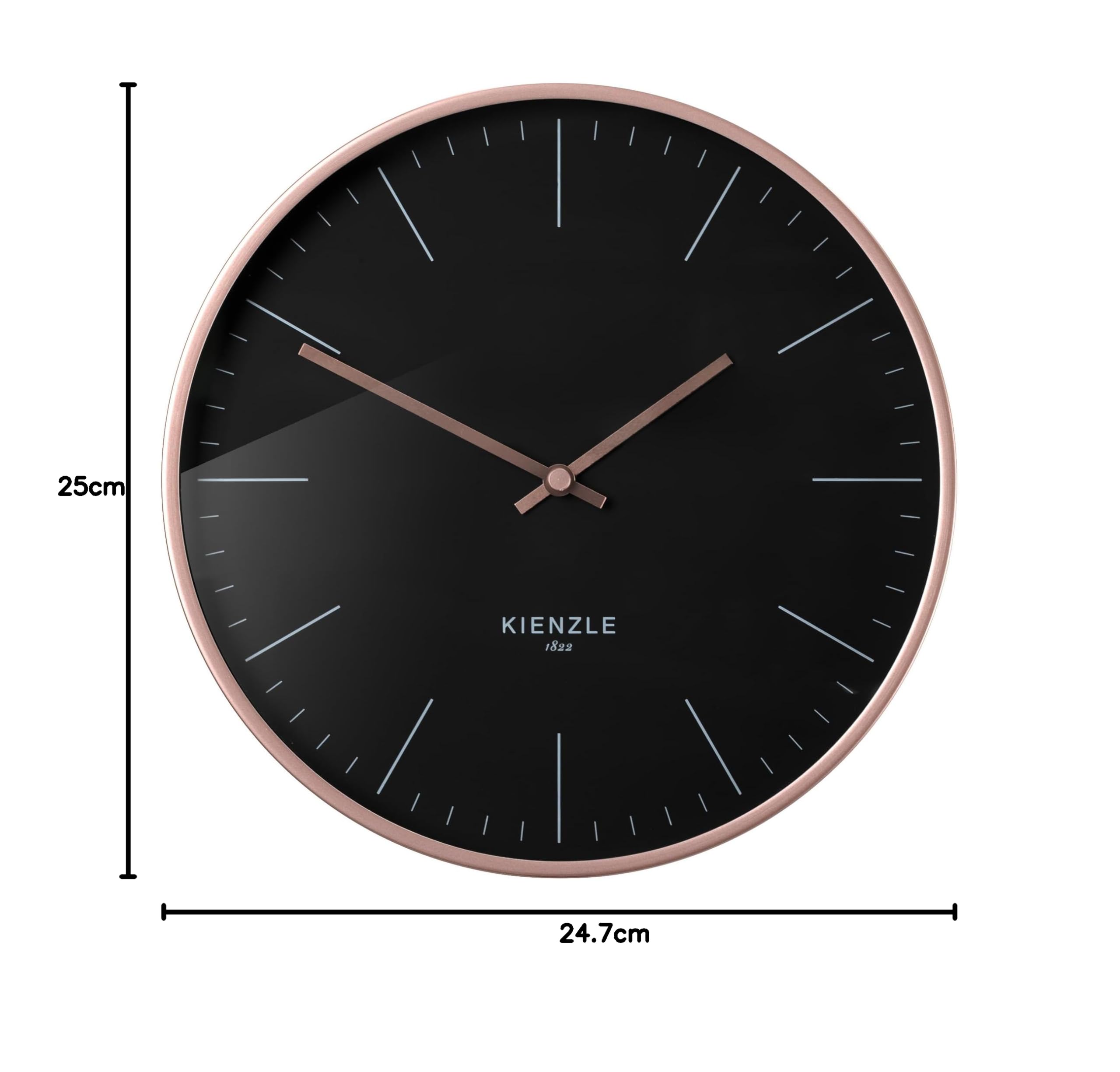 bresser-kienzle-modern-funkwanduhr-dcf-aluminium-25-cm-ros-gold-schwarz image 6