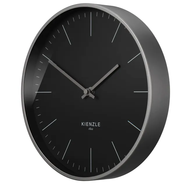 bresser-kienzle-modern-funkwanduhr-25-cm-stahlrahmen-anthrazit image 1