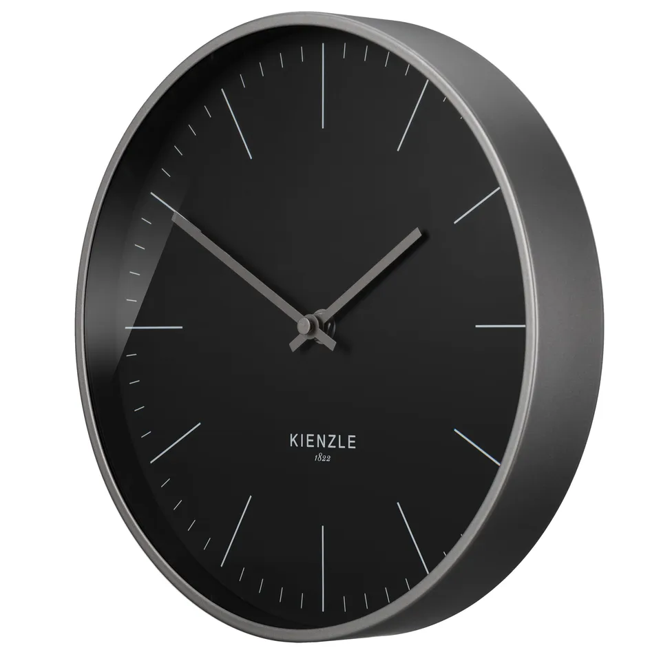 bresser-kienzle-modern-funkwanduhr-25-cm-stahlrahmen-anthrazit image 1