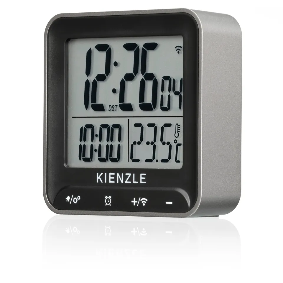 kienzle-digitaler-funkwecker-quadratisch-dcf-mit-2-weckzeiten image 1