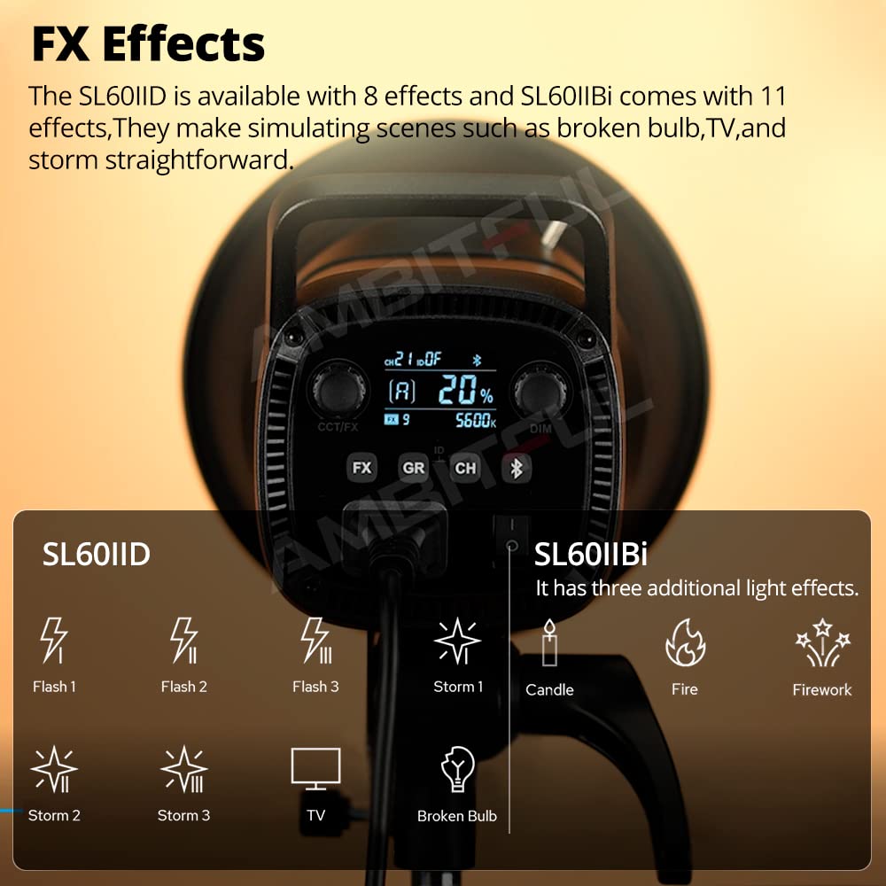 godox-sl60ii-bi-led-videoleuchte-bi-color-2800-6500k-bowens image 5