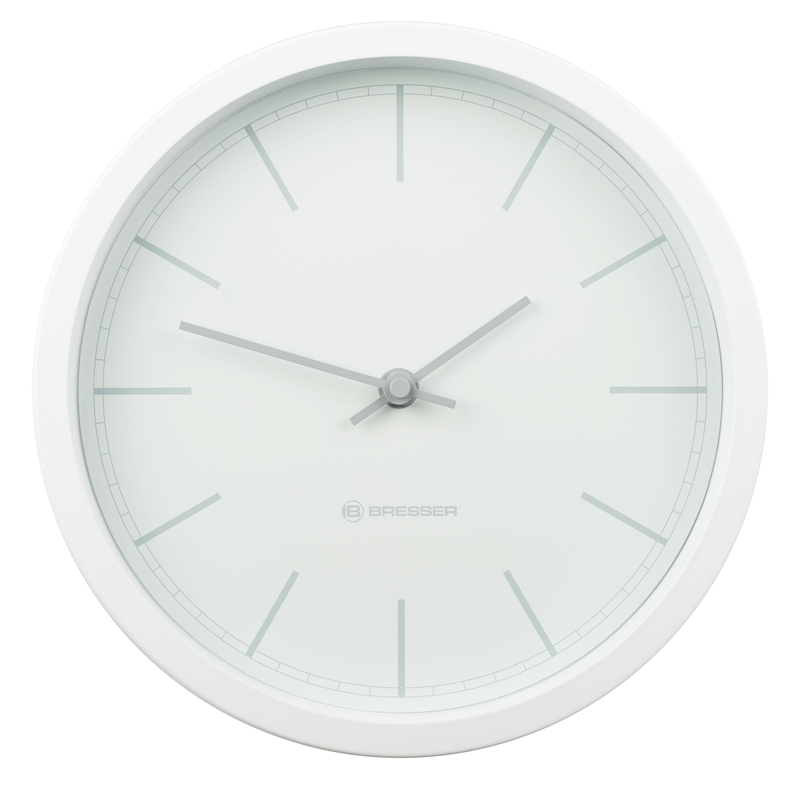 bresser-mytime-funk-wanduhr-25-cm-edelstahl-mit-dcf-und-lautlosem-uhrwerk-wei image 1