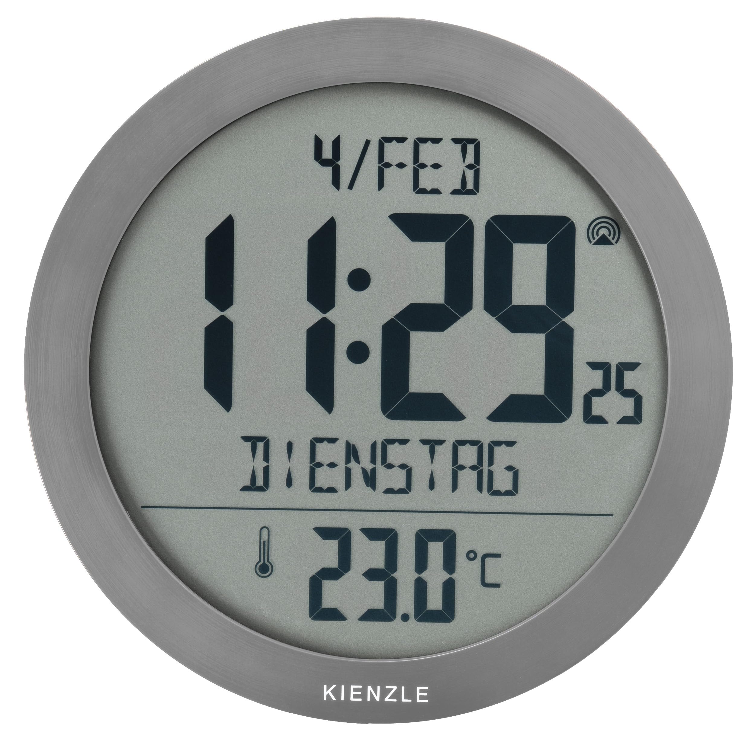 kienzle-dcf-funkwanduhr-18-7-cm-mit-innentemperatur-anthrazit image 6