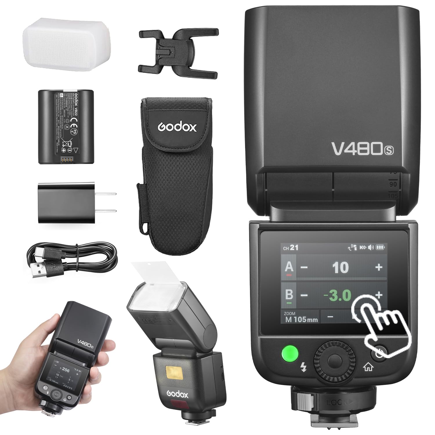 godox-v480s-kamerablitz-f-r-sony-mit-akku-hss-ttl image 1