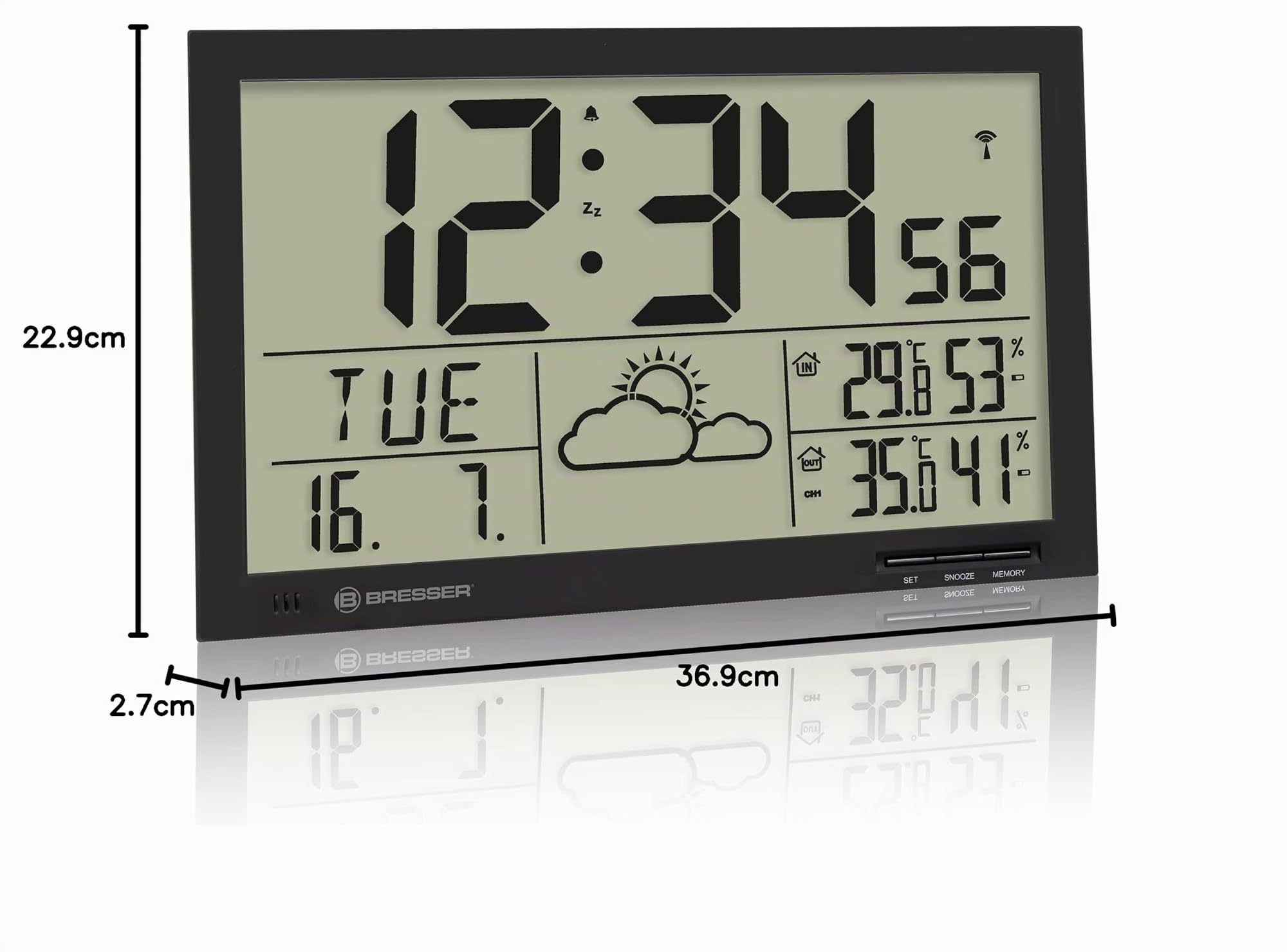 bresser-mytime-jumbo-lcd-funk-wetterstation-mit-au-ensensor-schwarz image 7