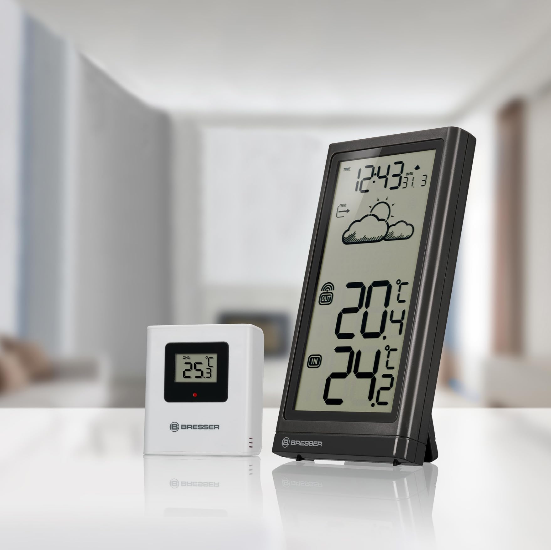 bresser-meteo-temp-funk-wetterstation-mit-au-ensensor-schwarz image 2