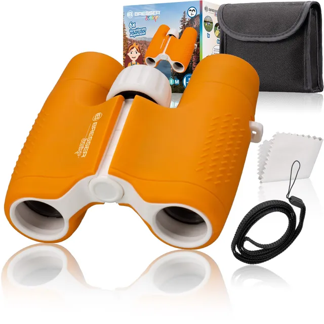 bresser-junior-kinderfernglas-6x21-orange-mit-g-rteltasche image 1