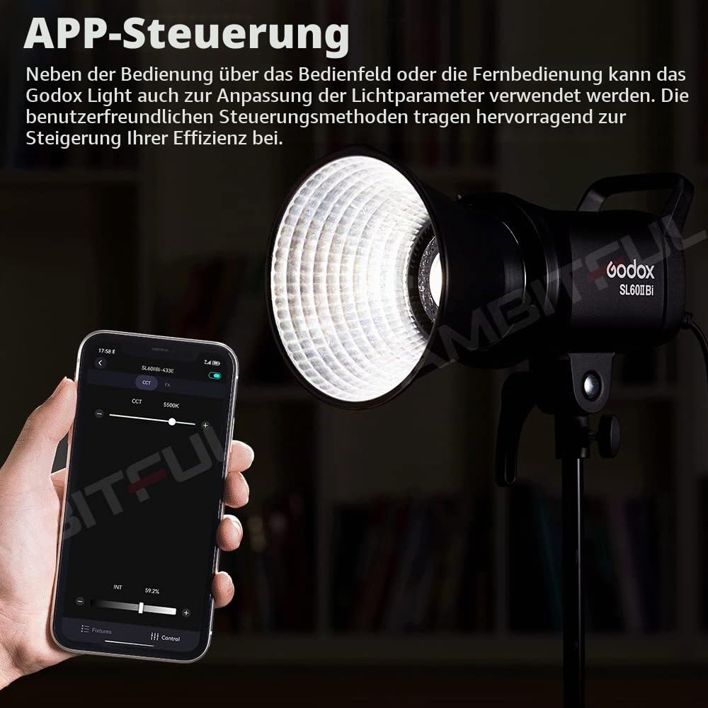 godox-sl60ii-bi-led-videoleuchte-bi-color-2800-6500k-bowens image 3