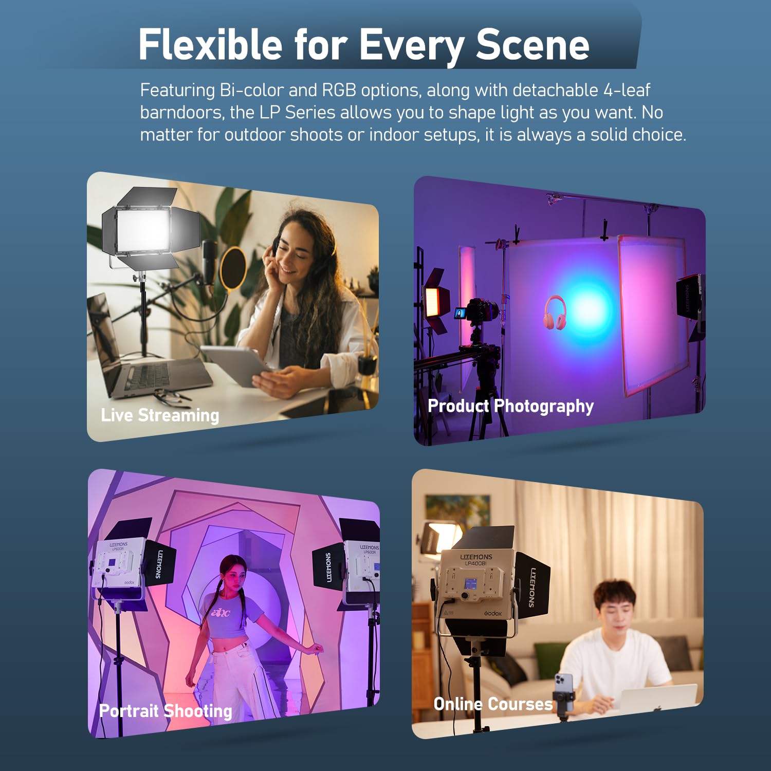 godox-lp400bi-led-videoleuchte-panel-bi-color-2800k-6500k-36w image 6