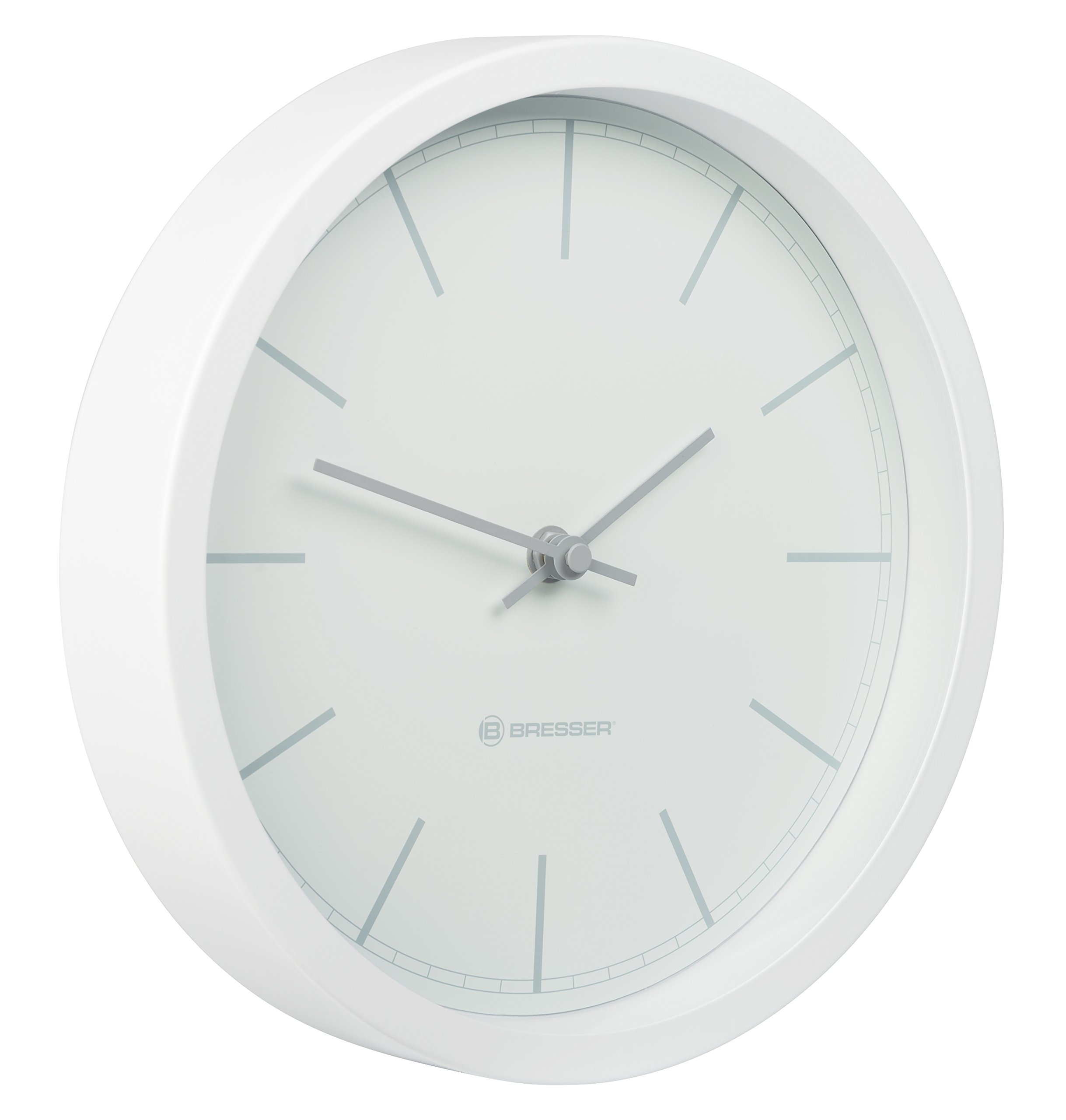 bresser-mytime-funk-wanduhr-25-cm-edelstahl-mit-dcf-und-lautlosem-uhrwerk-wei image 2