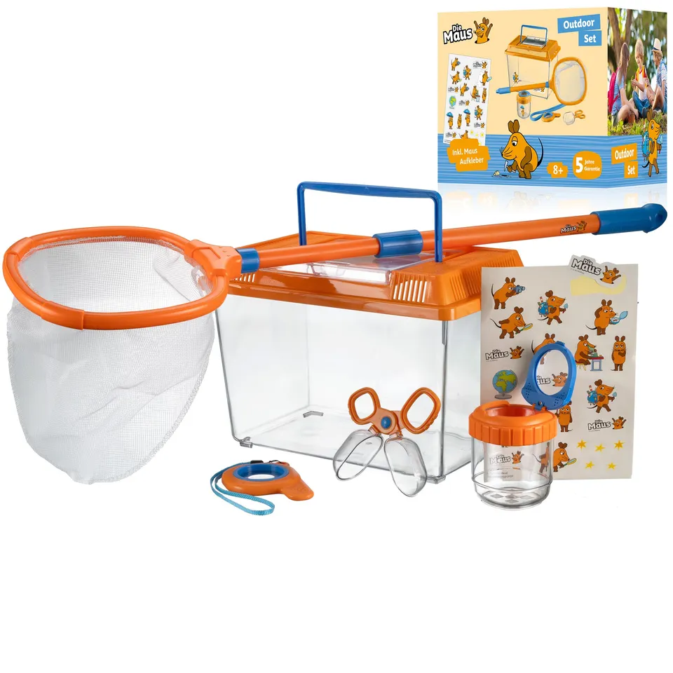 bresser-diemaus-outdoor-entdecker-set-f-r-kinder-mit-terrarium-und-kescher-5-tei image 1