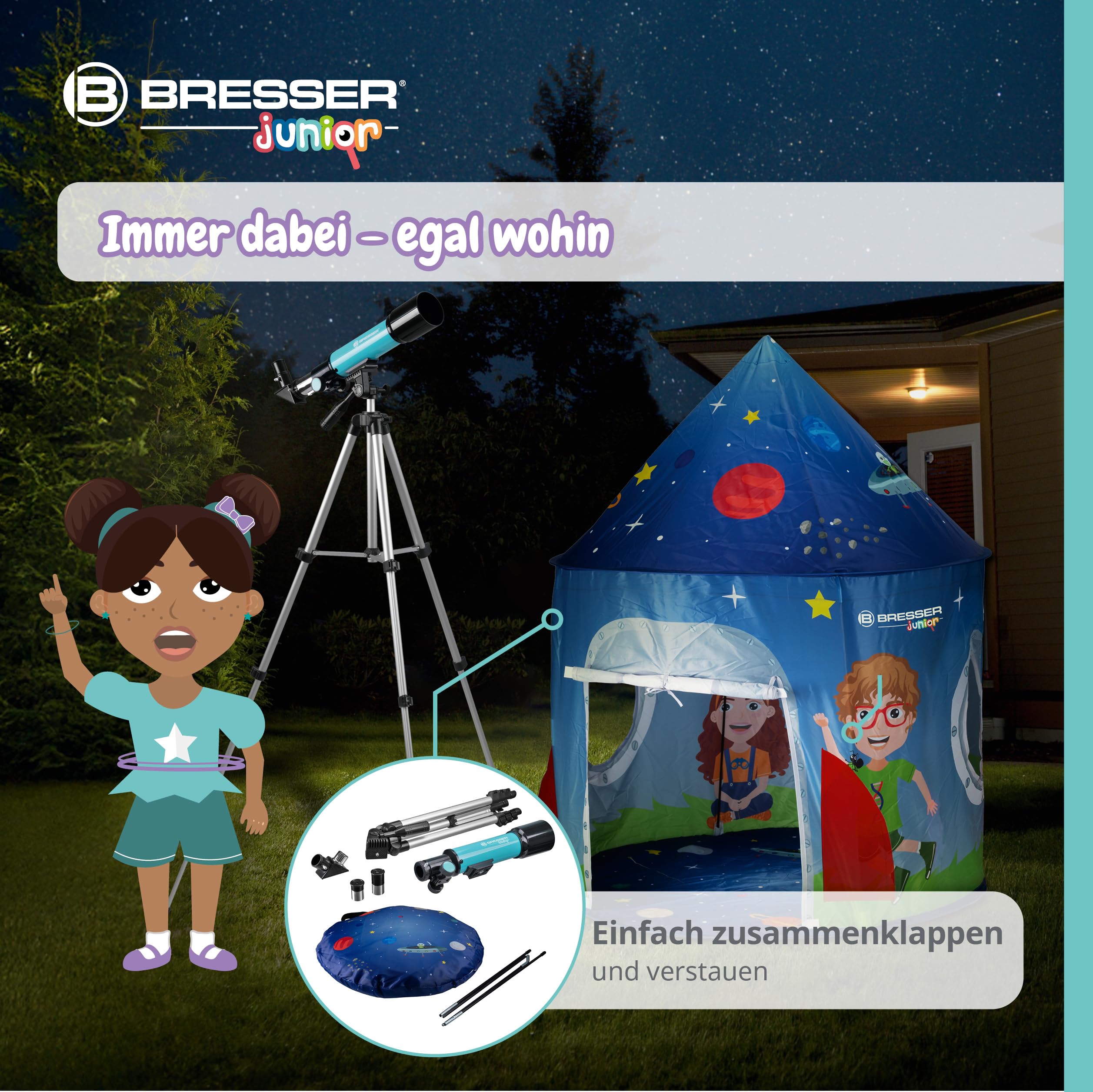 bresser-junior-linsenteleskop-50-360-mit-zelt-kinder-astronomie-set-blau image 7