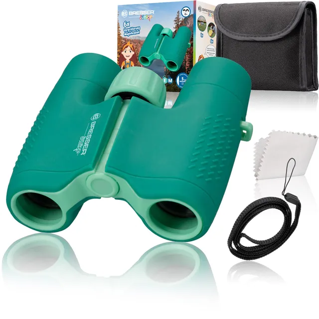 bresser-junior-fernglas-f-r-kinder-6x21-gr-n-mit-g-rteltasche image 1