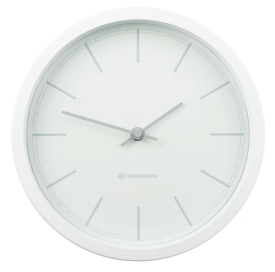 bresser-mytime-funk-wanduhr-25-cm-edelstahl-mit-dcf-und-lautlosem-uhrwerk-wei image 1