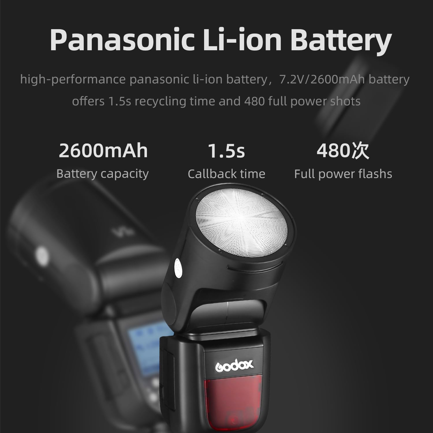 godox-v1-s-kamera-blitz-speedlite-f-r-sony-mit-rundkopf-und-li-ion-akku image 4