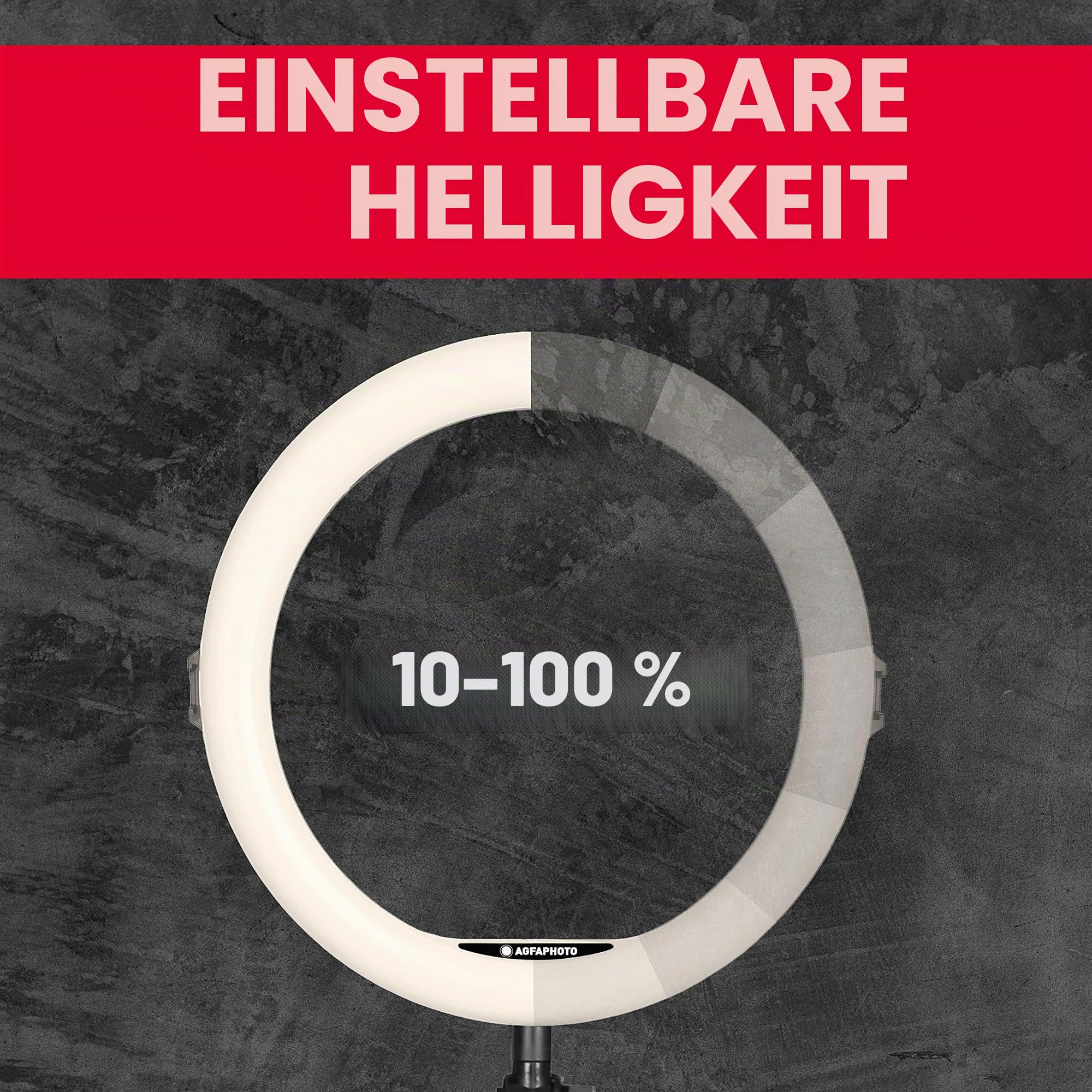 agfaphoto-realiview-arl11xl-11-zoll-led-ringlicht-mit-stativ-45-155-cm image 5