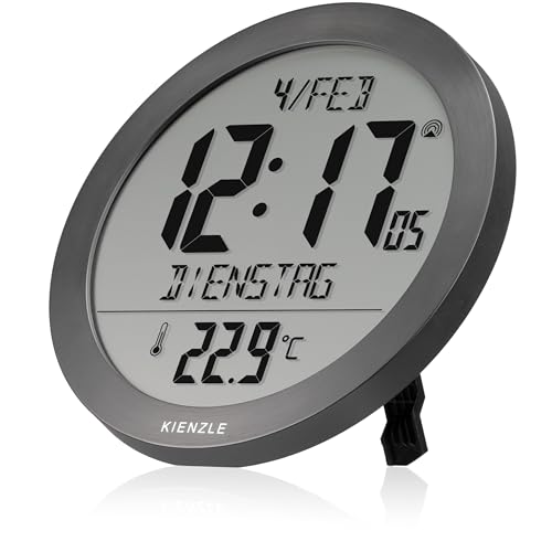 kienzle-dcf-funkwanduhr-18-7-cm-mit-innentemperatur-anthrazit image 8