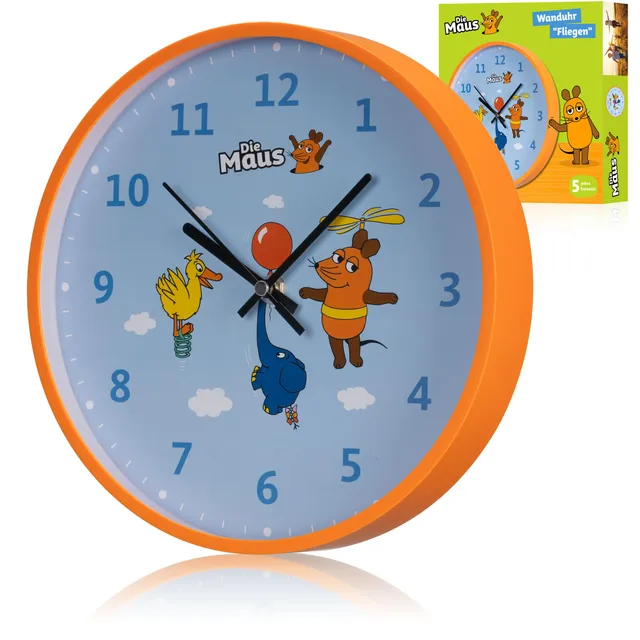 bresser-diemaus-kinderwanduhr-lernuhr-lautlos-mit-quarz-uhrwerk image 1