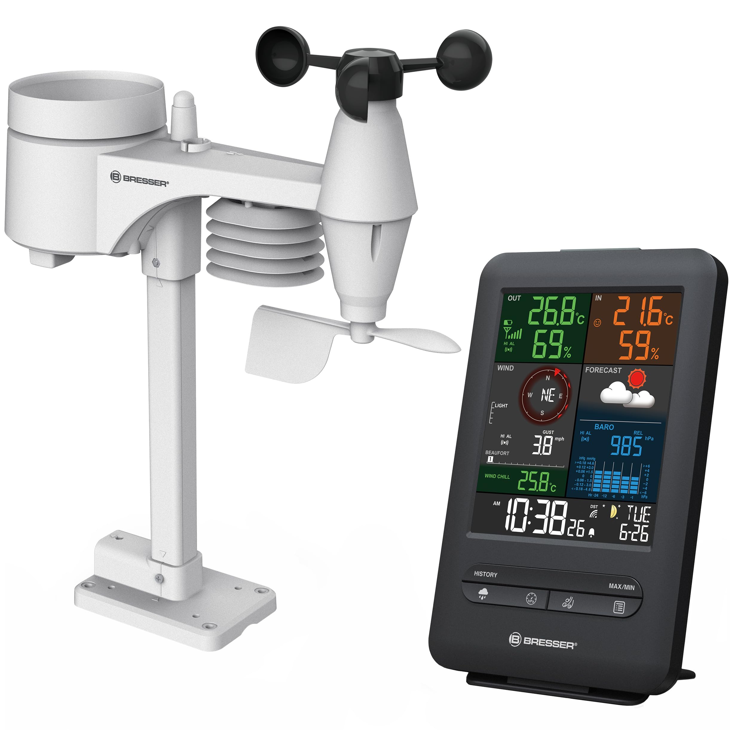 bresser-zusatz-basisstation-schwarz-f-r-7002525-beaufort-wetter-center-5-in-1 image 7